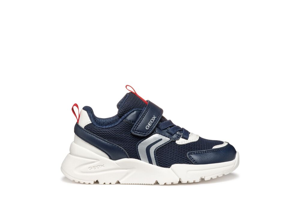 Geox Loftus Boys Navy Red Trainer