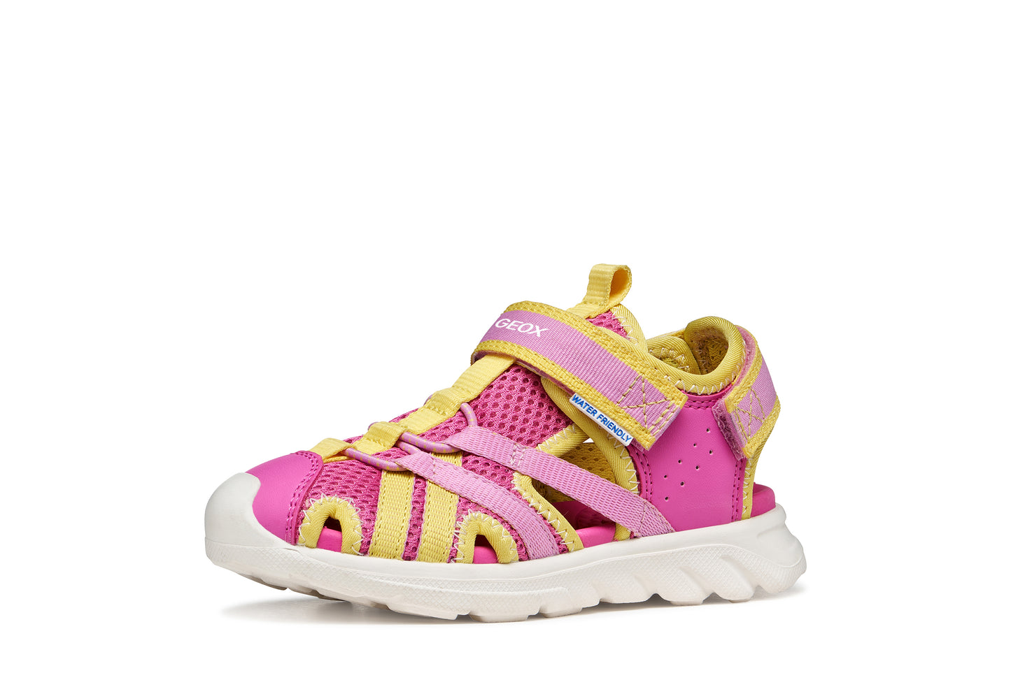 Geox Airadyum Girls Pink/Yellow Closed Toe Sandal