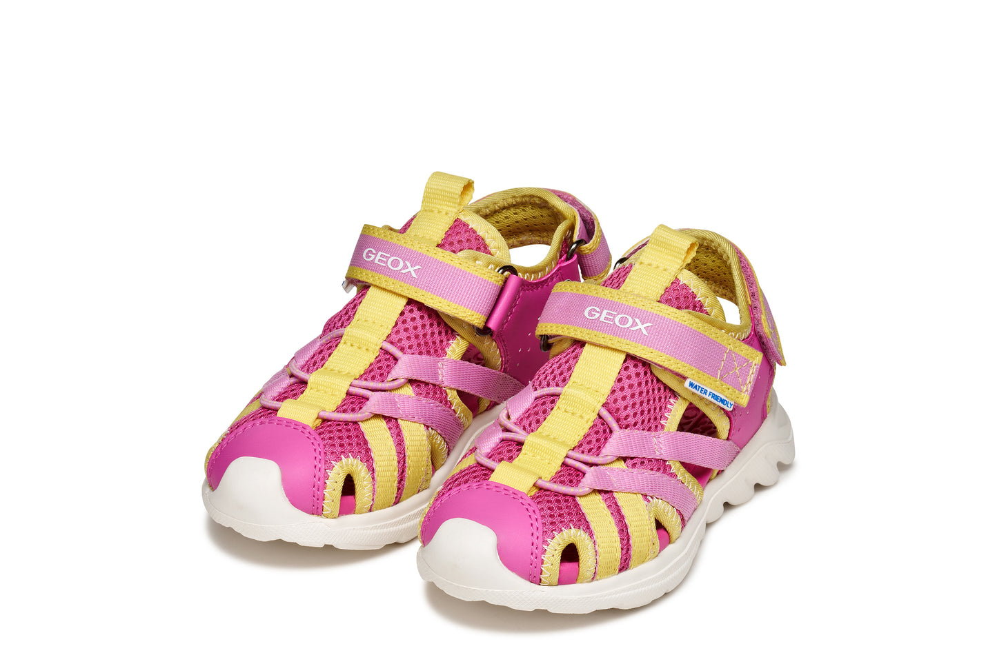 Geox Airadyum Girls Pink/Yellow Closed Toe Sandal