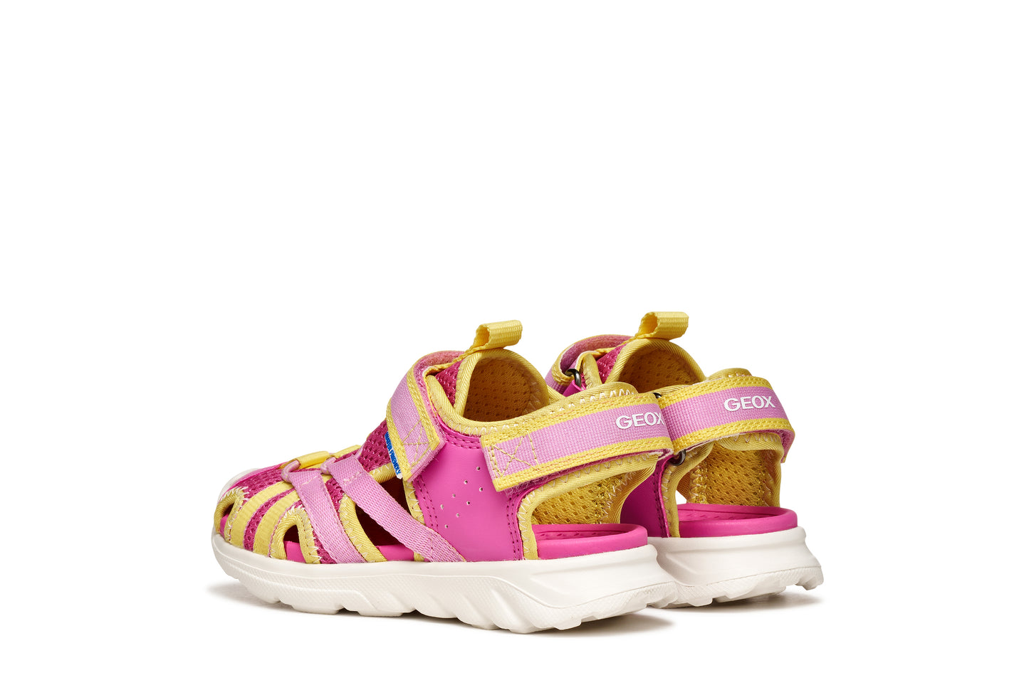 Geox Airadyum Girls Pink/Yellow Closed Toe Sandal