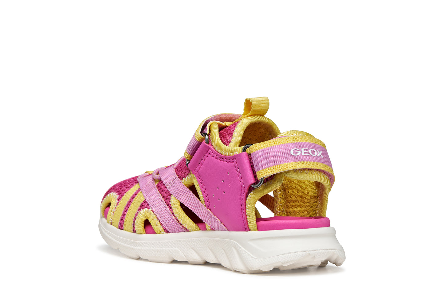 Geox Airadyum Girls Pink/Yellow Closed Toe Sandal
