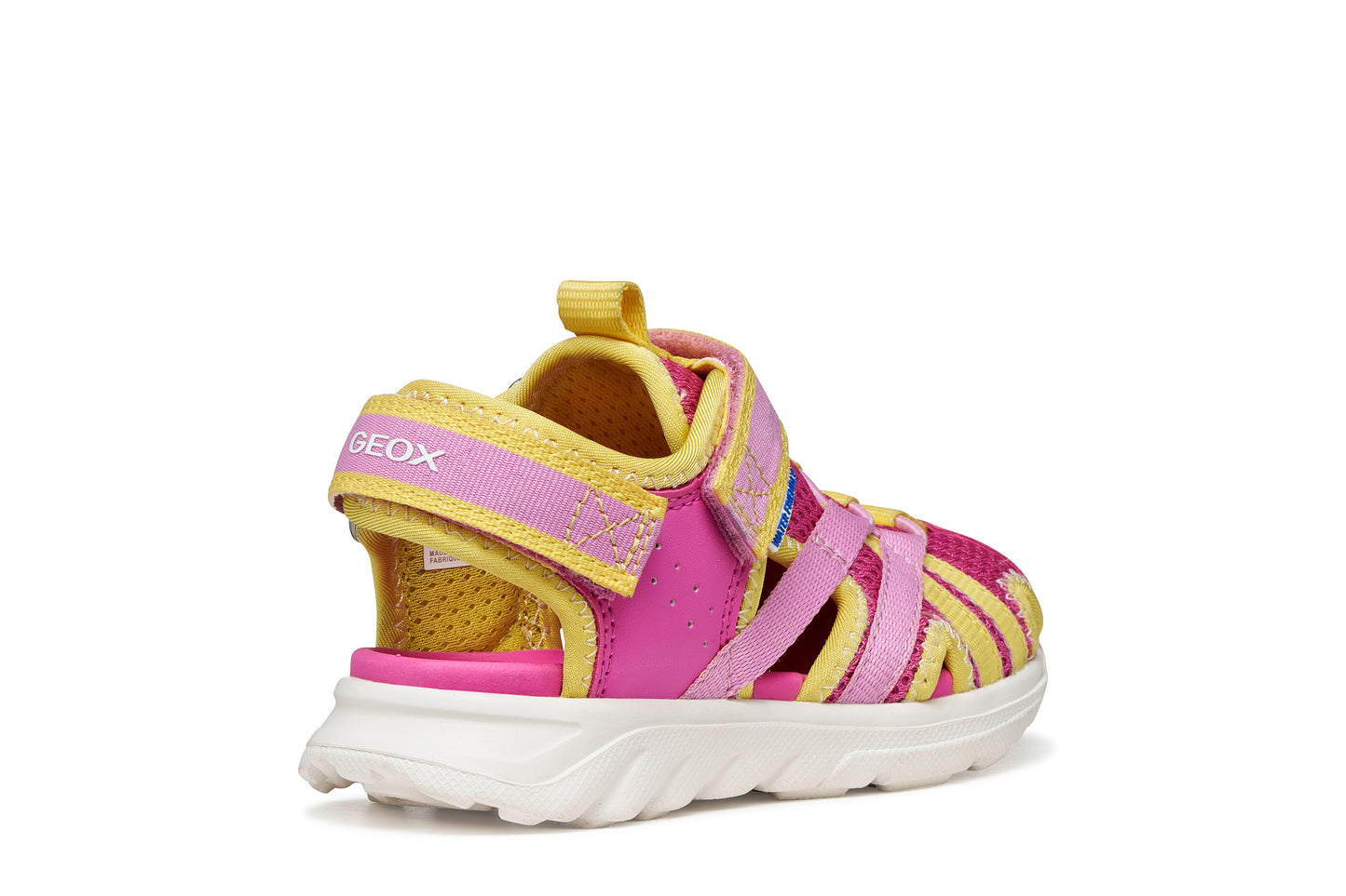 Geox Airadyum Girls Pink/Yellow Closed Toe Sandal