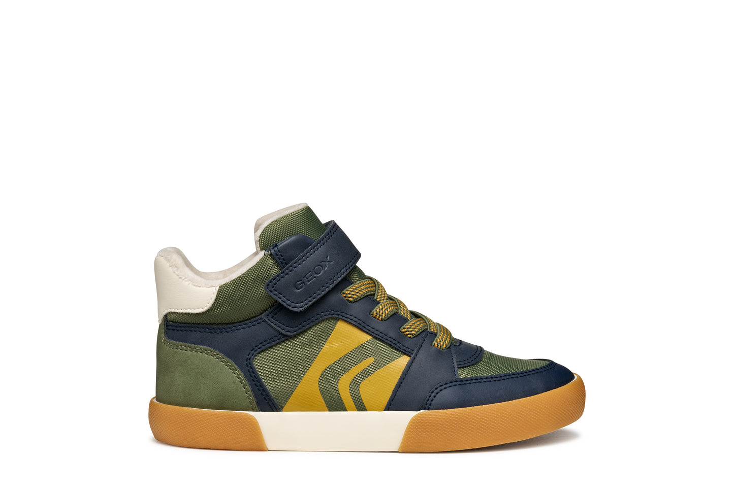 Geox Gisli Boys Green Navy High Top Boot