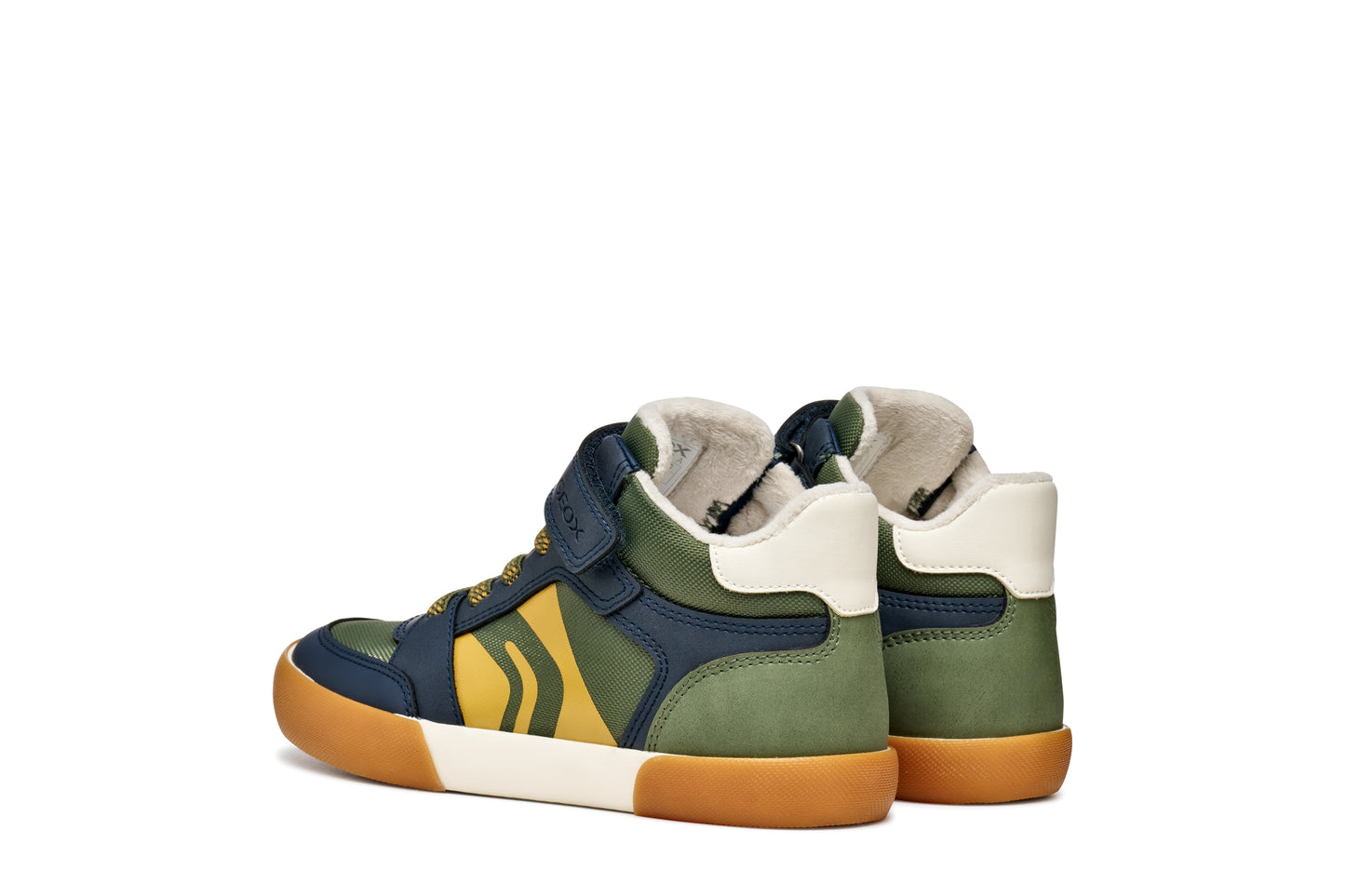Geox Gisli Boys Green Navy High Top Boot