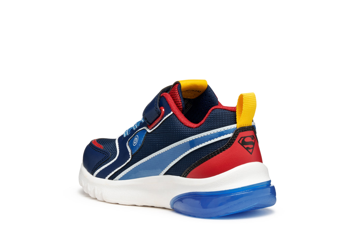Geox Ciberdron Boys Blue Red Superman Lights Trainer