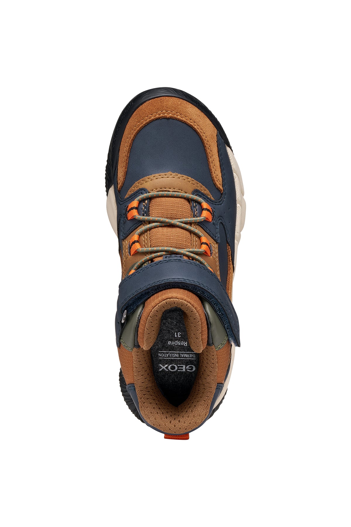 Geox Flexyper Boys Brown Navy Waterproof Boot