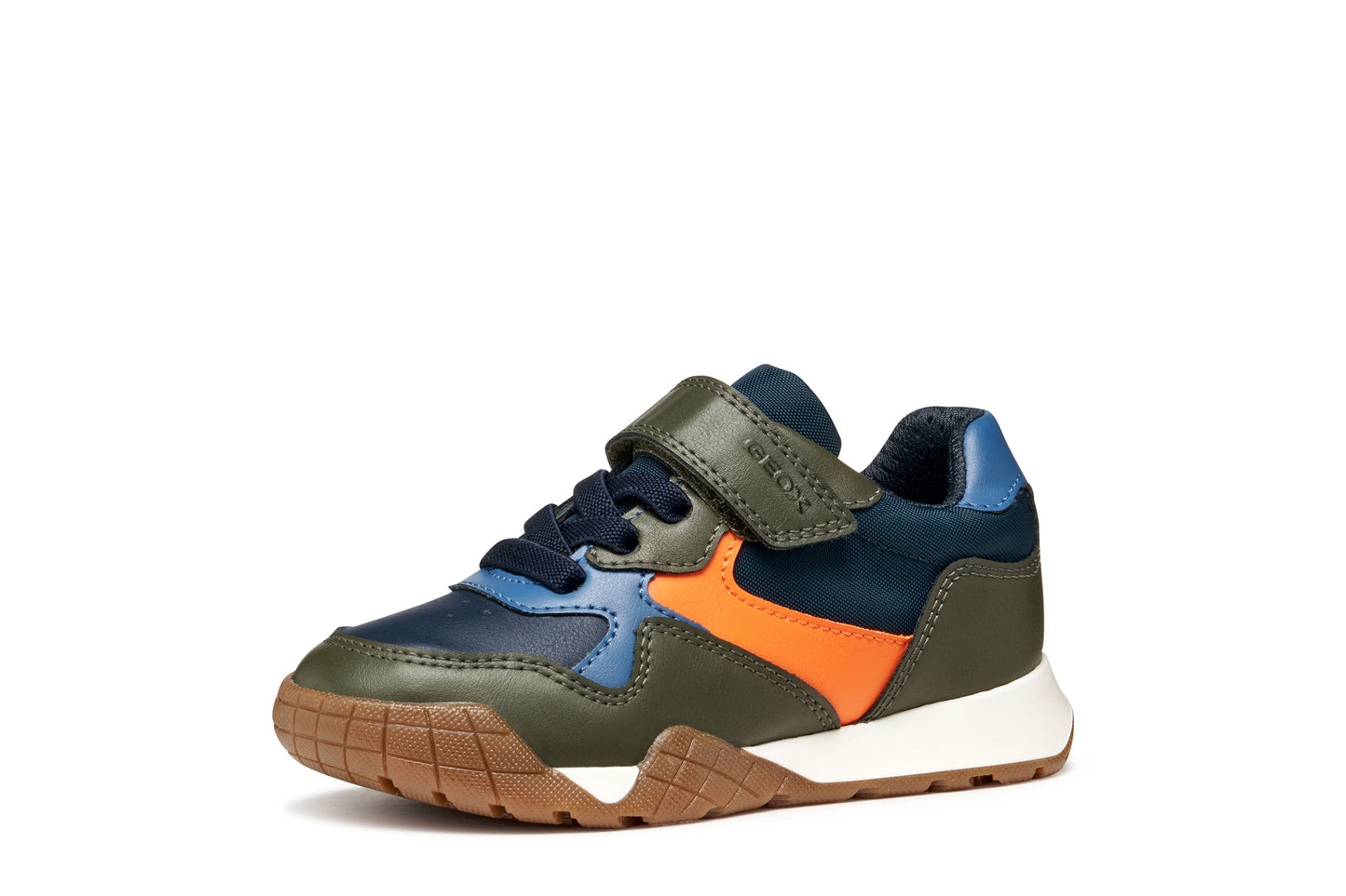 Geox Rann-E Boys Green Orange Trainer