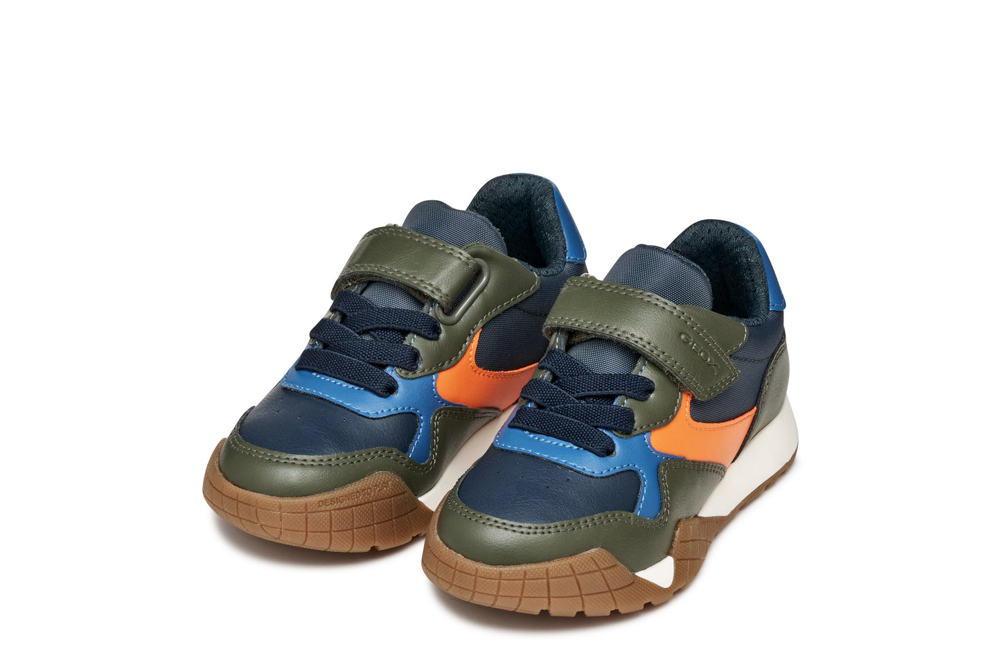Geox Rann-E Boys Green Orange Trainer