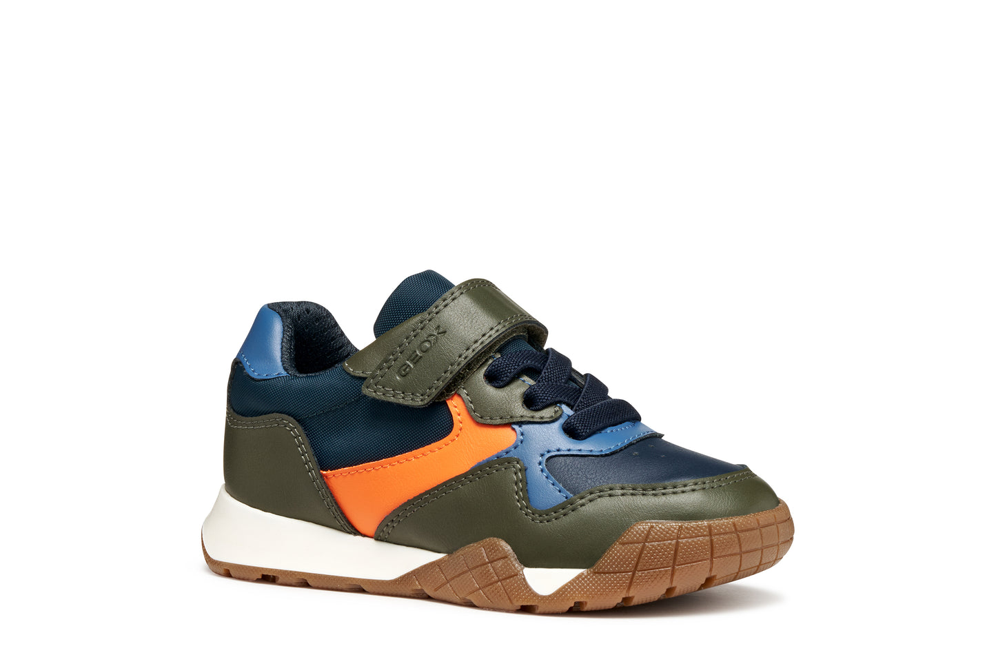 Geox Rann-E Boys Green Orange Trainer