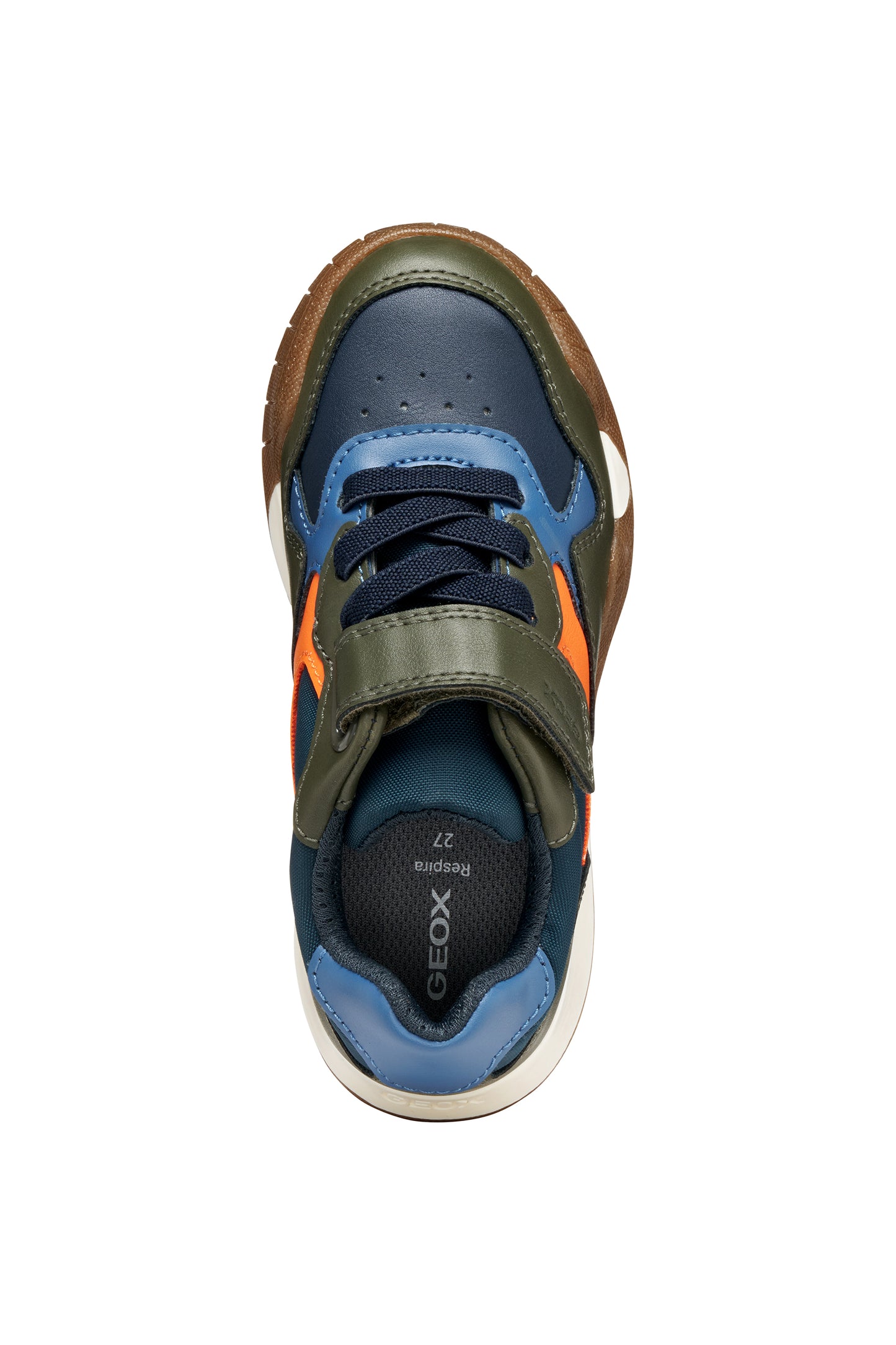 Geox Rann-E Boys Green Orange Trainer