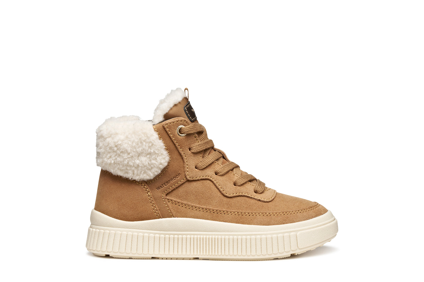 Geox Laquinny Girls Tan Suede Waterproof Warm Boot