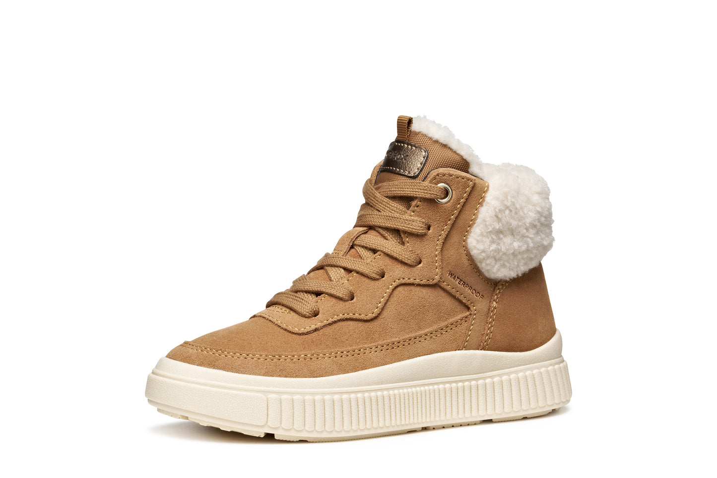 Geox Laquinny Girls Tan Suede Waterproof Warm Boot