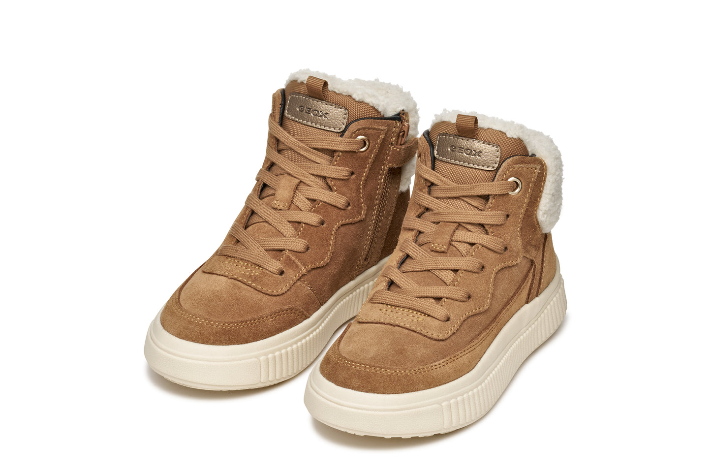 Geox Laquinny Girls Tan Suede Waterproof Warm Boot