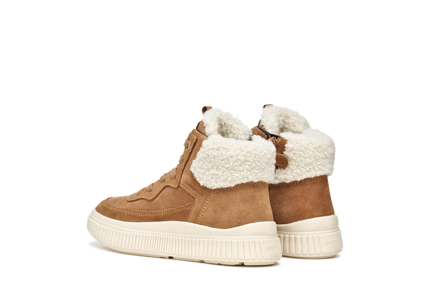 Geox Laquinny Girls Tan Suede Waterproof Warm Boot