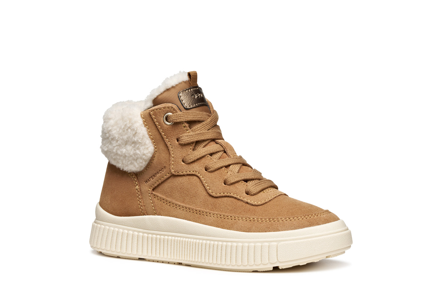 Geox Laquinny Girls Tan Suede Waterproof Warm Boot