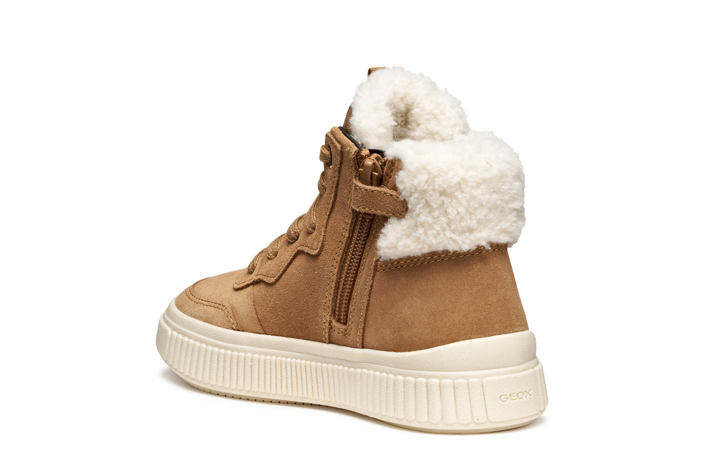 Geox Laquinny Girls Tan Suede Waterproof Warm Boot