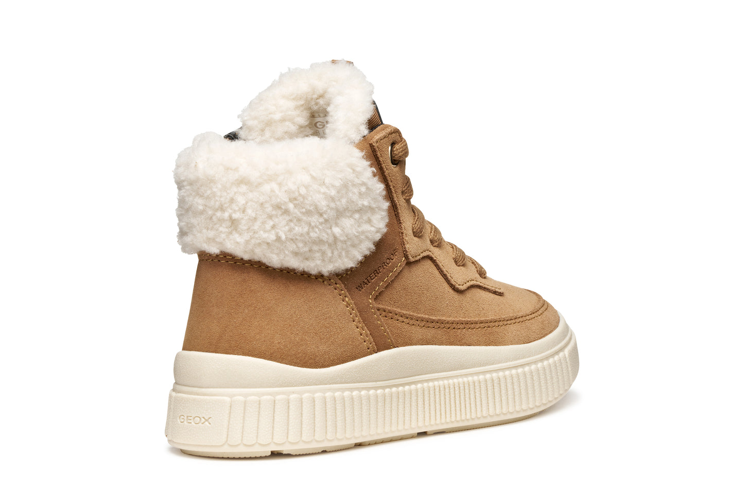 Geox Laquinny Girls Tan Suede Waterproof Warm Boot