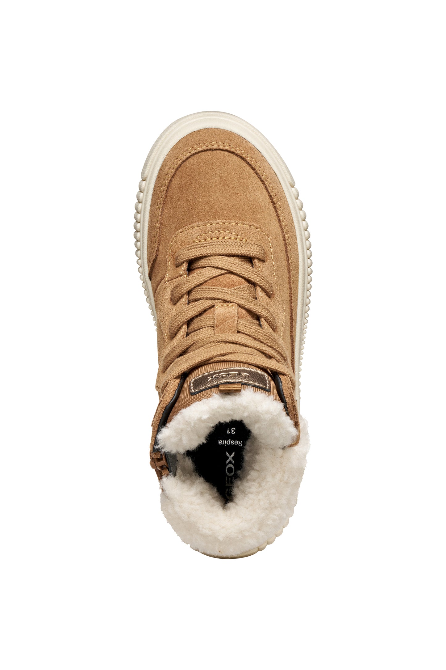 Geox Laquinny Girls Tan Suede Waterproof Warm Boot