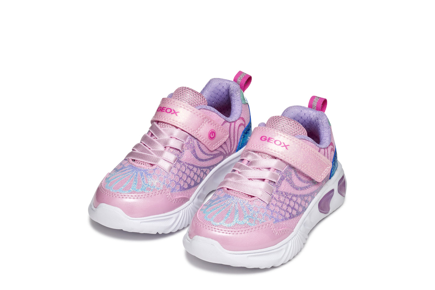 Geox Assister Girls Pink Lilac Lights Trainer