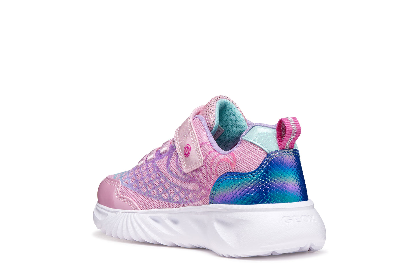 Geox Assister Girls Pink Lilac Lights Trainer