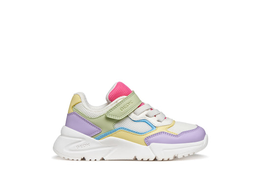 Geox Loftus Girls Multi White Trainer