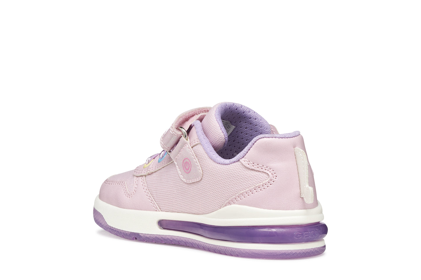Geox Sketlite Unicorn Girls Pink Lilac Lights Trainer