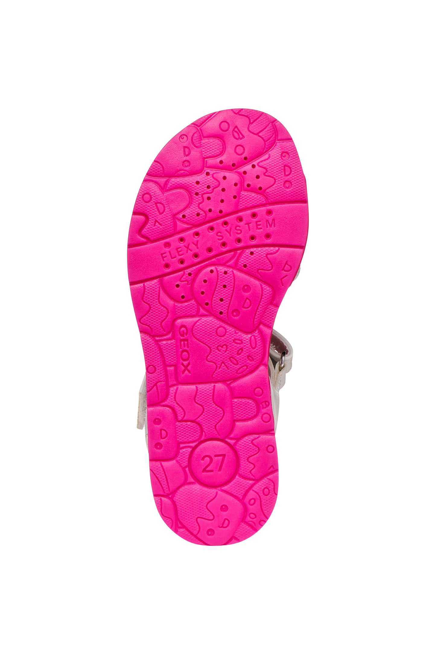 Geox Joyfoot Girls White Multicolour Heart Sandal