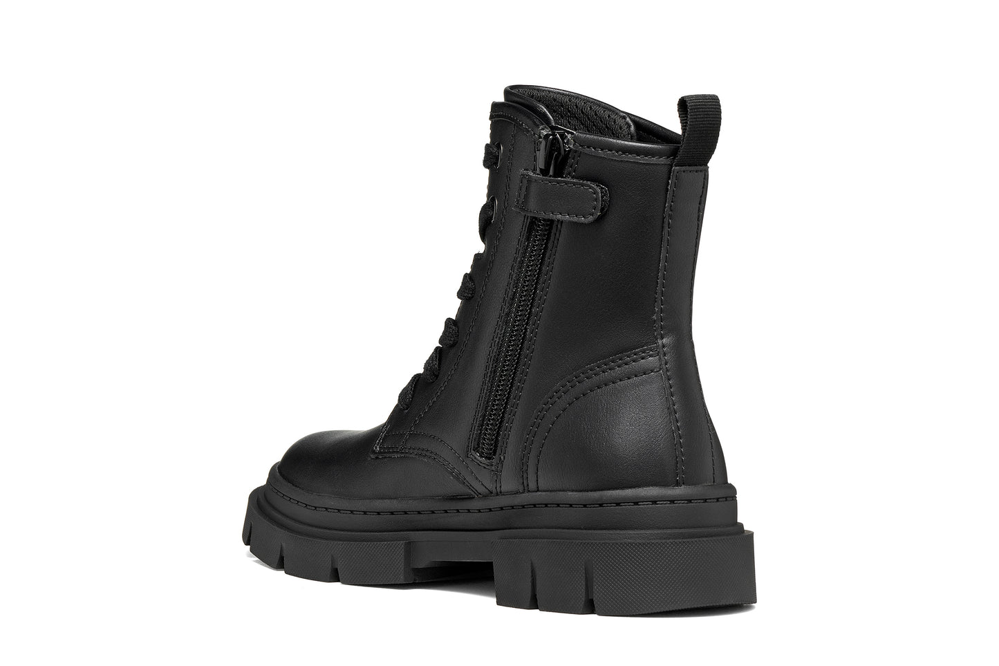 Geox Karsyn Girls Black Charm Biker Boot