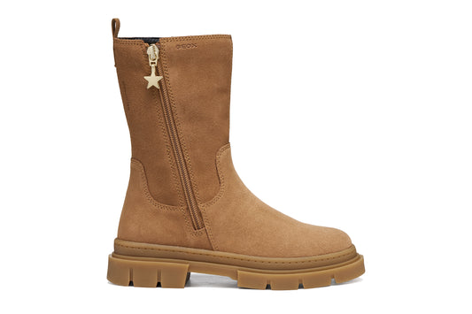 Geox Karsyn Girls Tan Suede Waterproof Boot