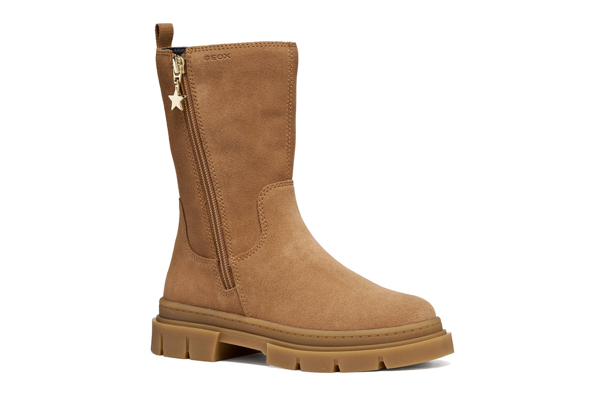 Geox Karsyn Girls Tan Suede Waterproof Boot