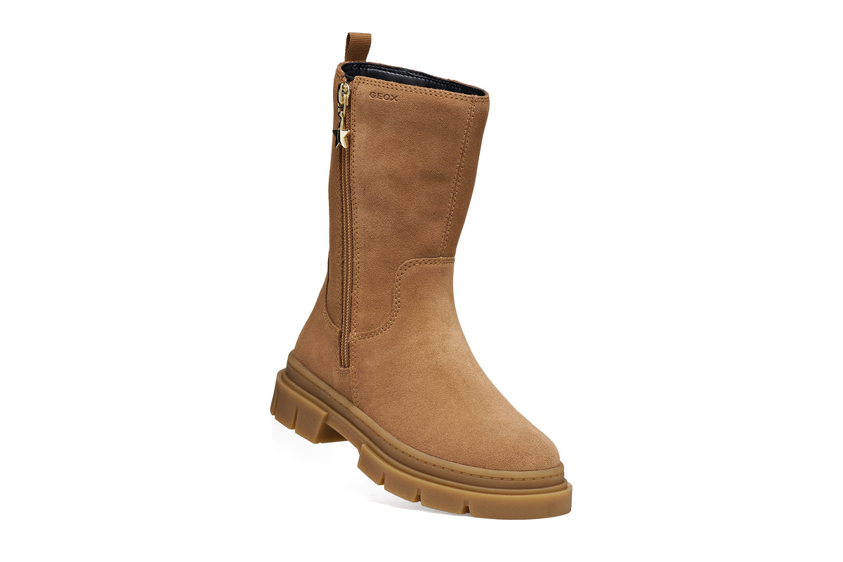 Geox Karsyn Girls Tan Suede Waterproof Boot