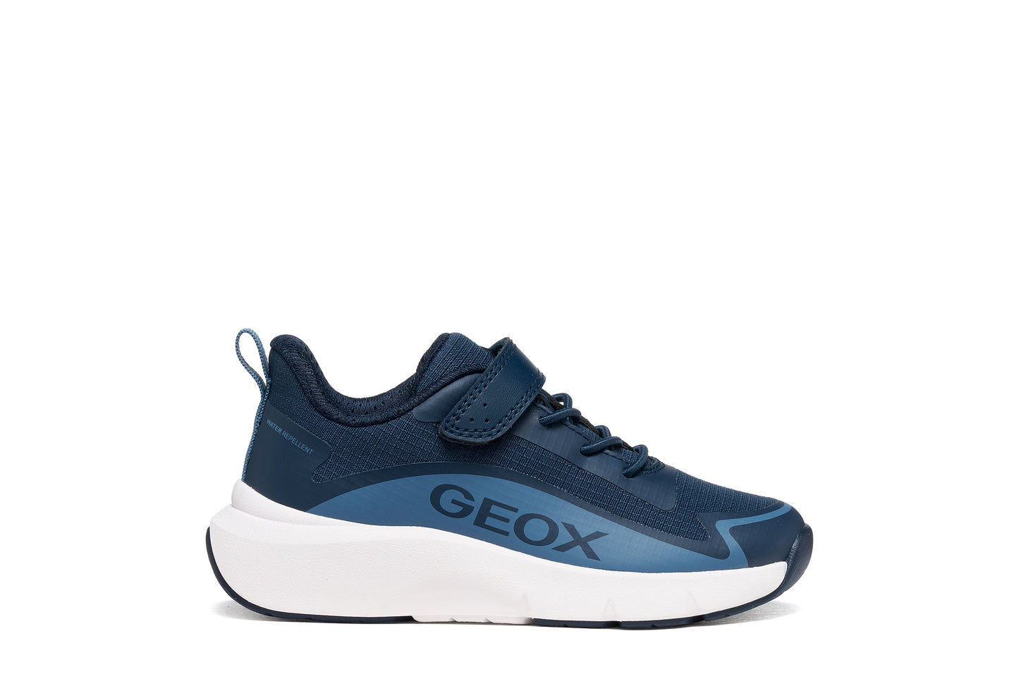 Geox Pro-Ran Boys Navy Blue Water Repellant Trainer