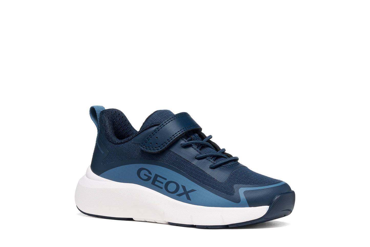 Geox Pro-Ran Boys Navy Blue Water Repellant Trainer