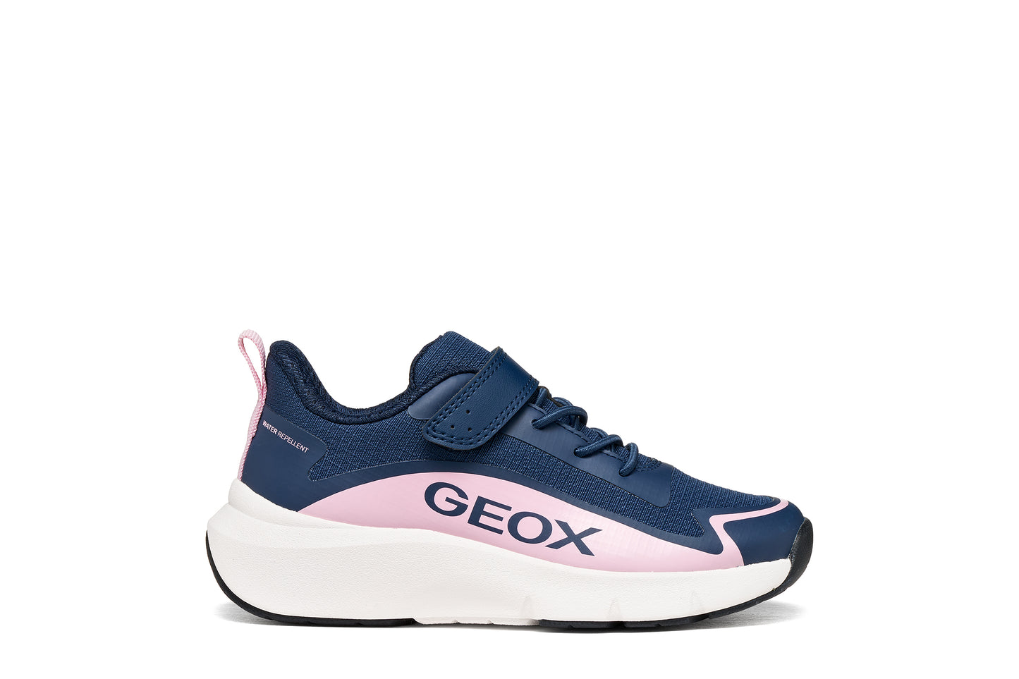 Geox Pro-Ran Girls Navy Pink Water Repellant Trainer