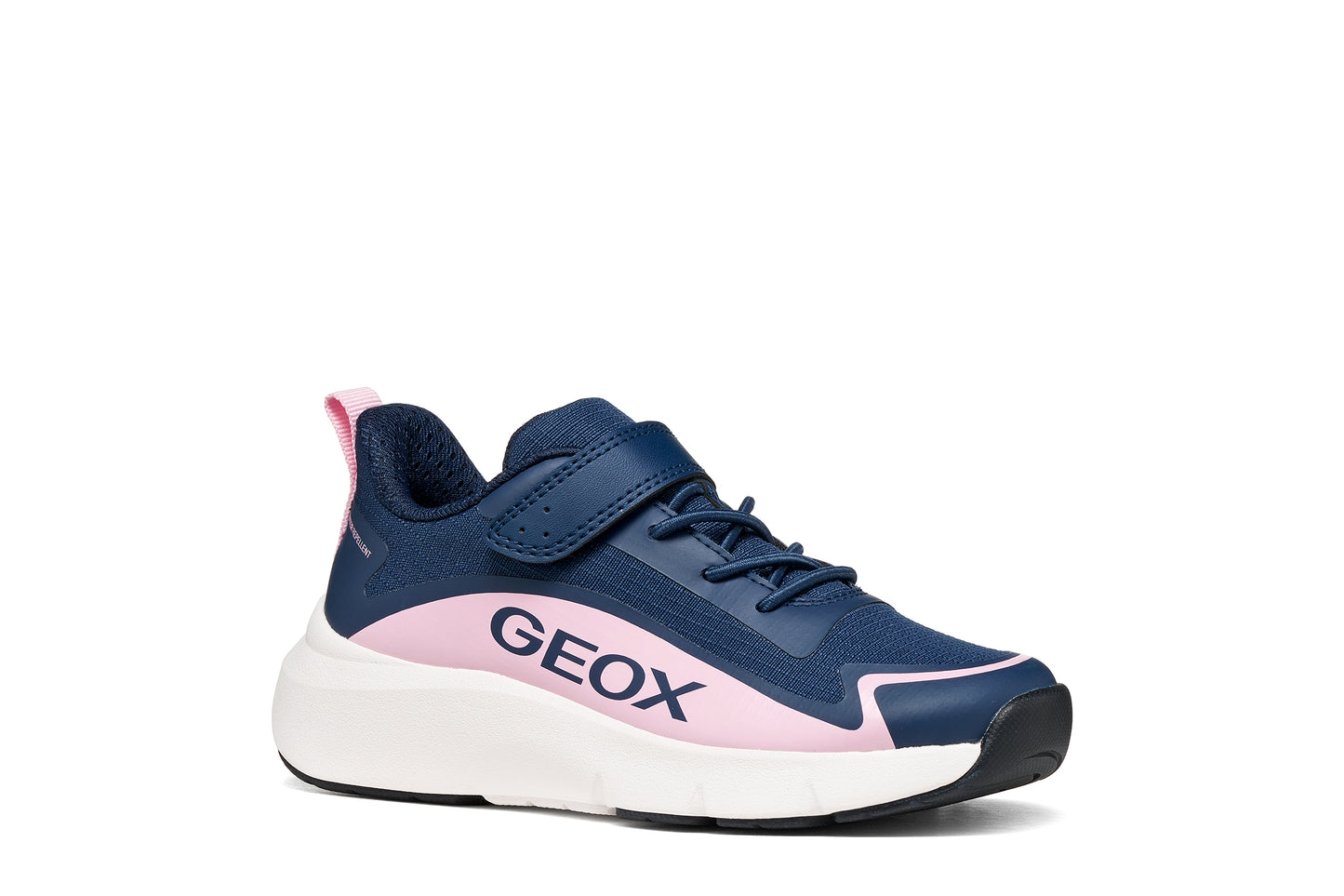 Geox Pro-Ran Girls Navy Pink Water Repellant Trainer