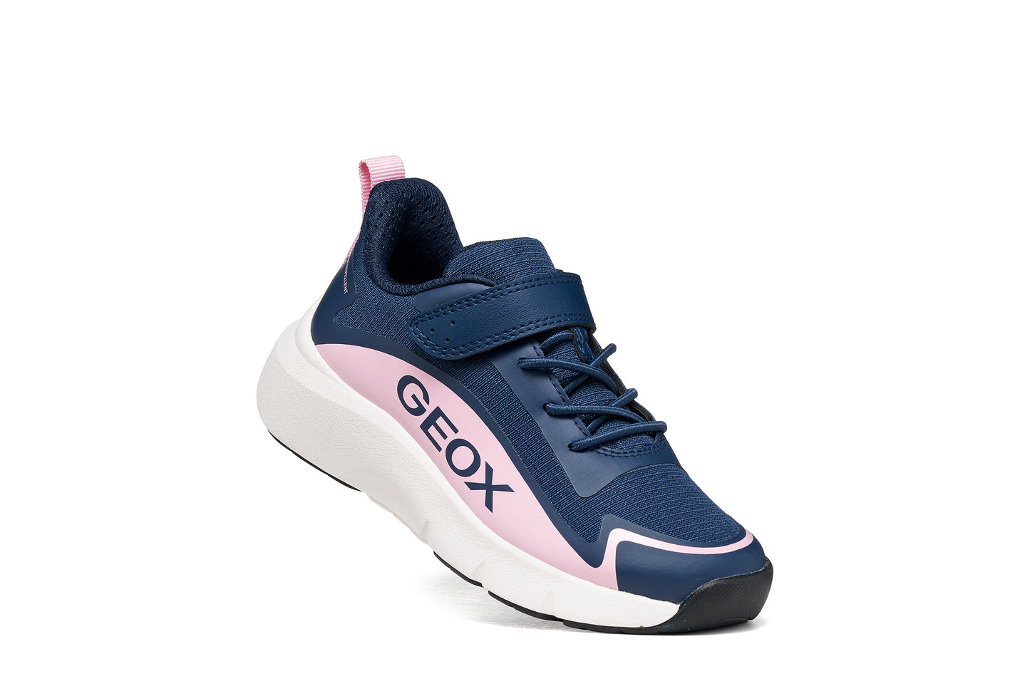 Geox Pro-Ran Girls Navy Pink Water Repellant Trainer