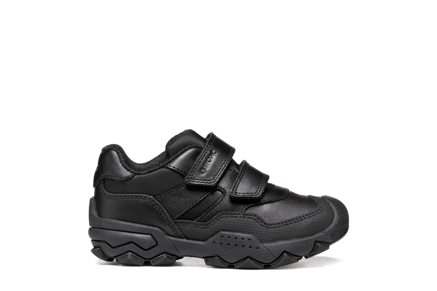 Geox Buller Boys Black School Shoe
