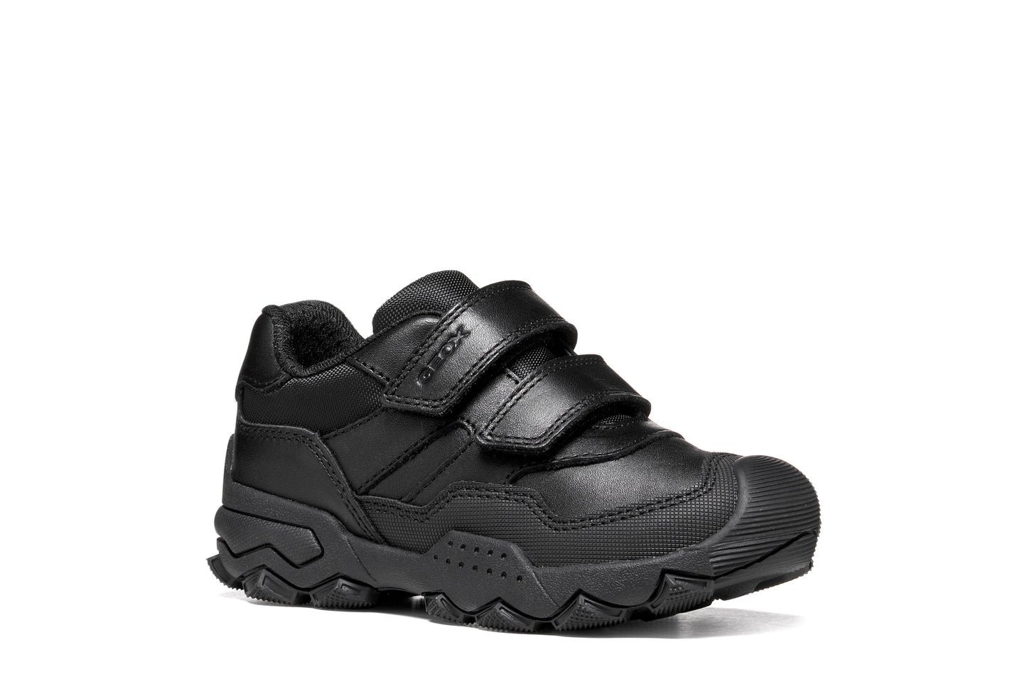 Geox Buller Boys Black School Shoe