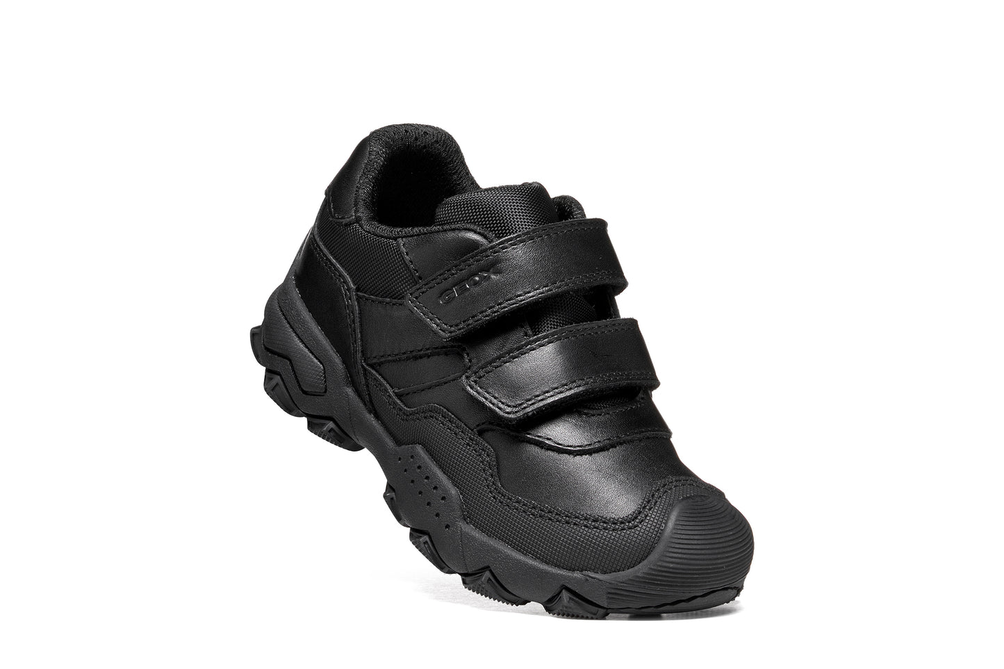 Geox Buller Boys Black School Shoe