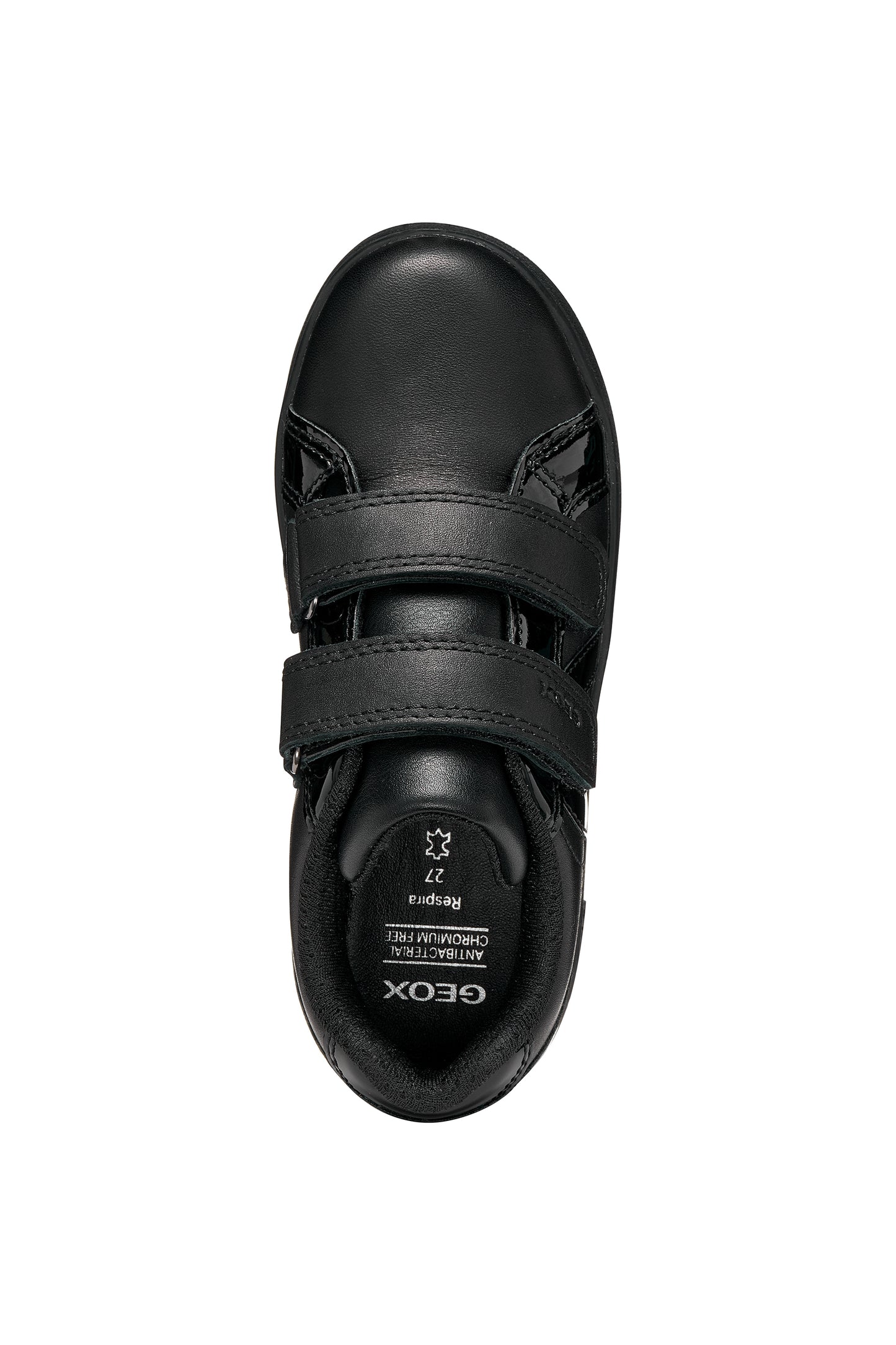 Geox Eclyper Girls Black Trainer School Shoe
