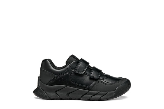 Geox Flexyper Pro Boys Black School Shoe