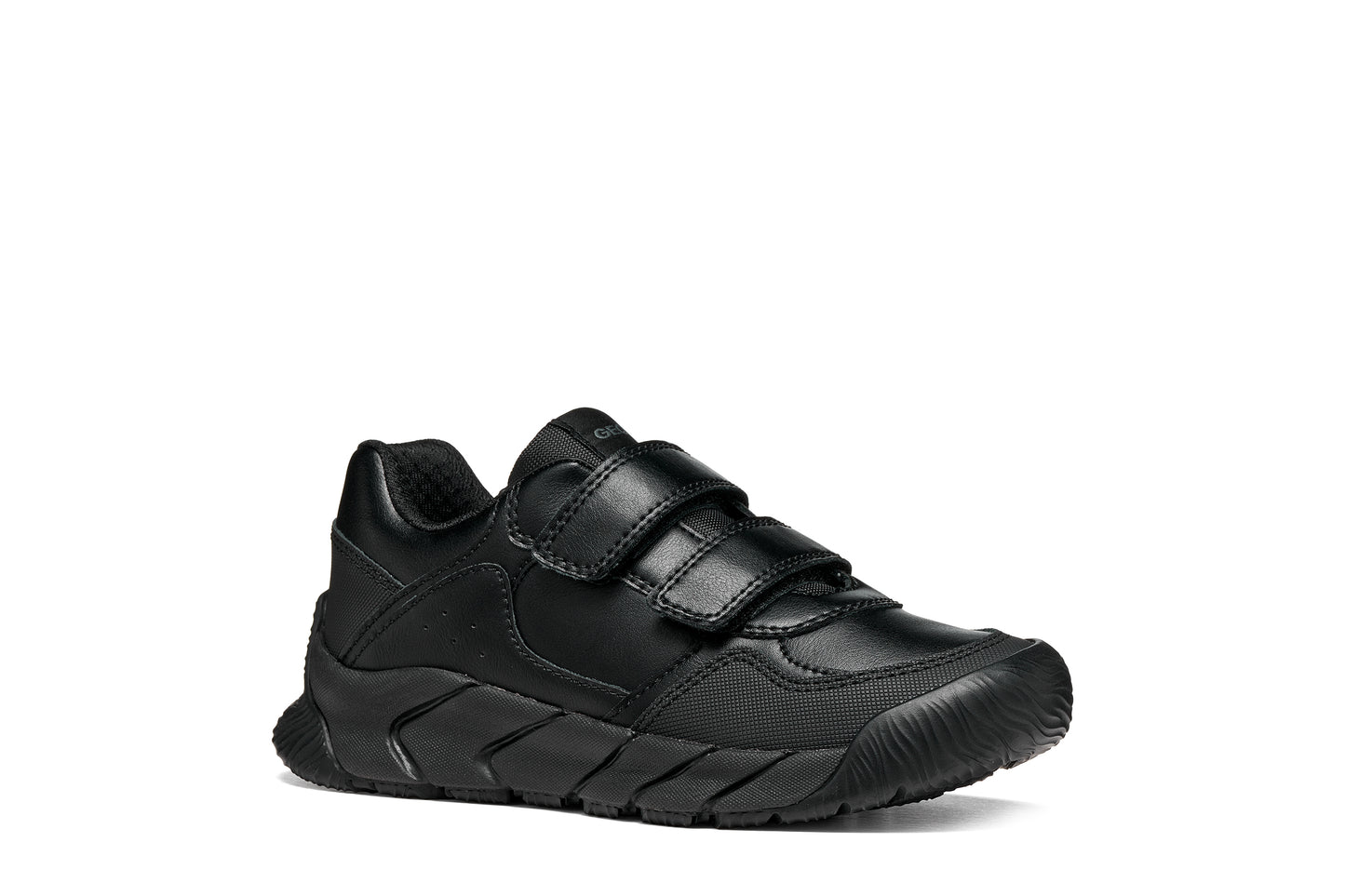 Geox Flexyper Pro Boys Black School Shoe