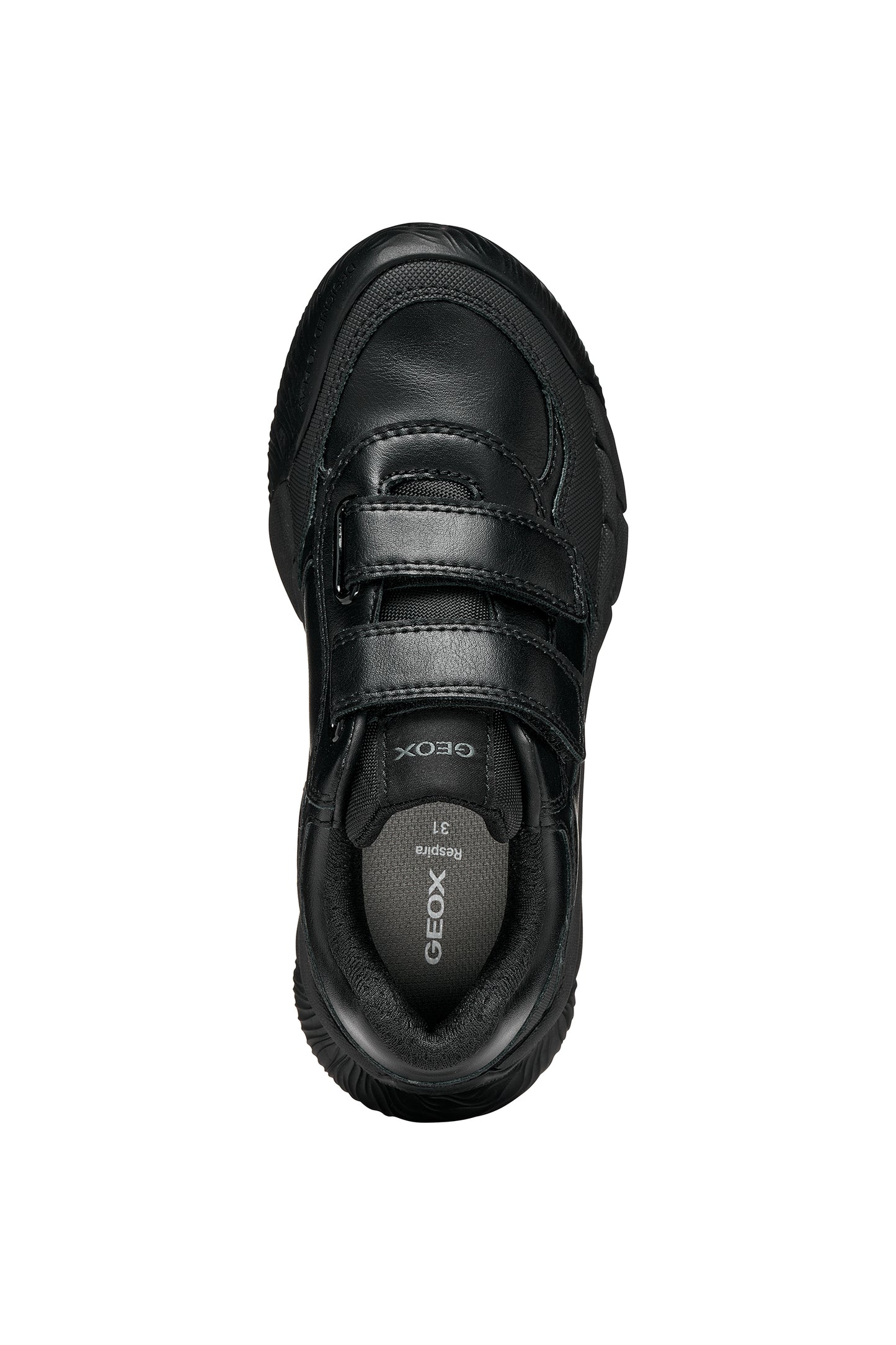 Geox Flexyper Pro Boys Black School Shoe