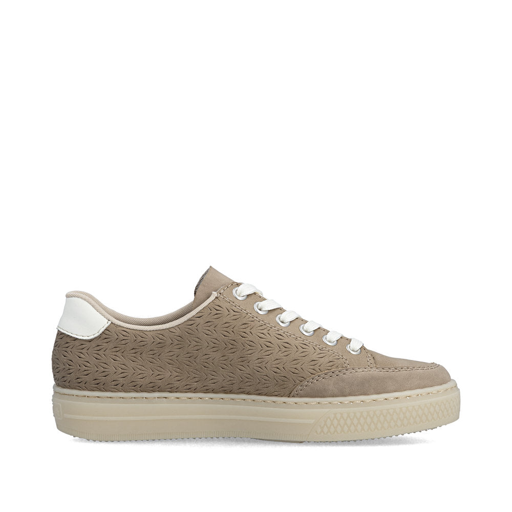 Rieker Sport L590320 Womens Beige Platform Trainer