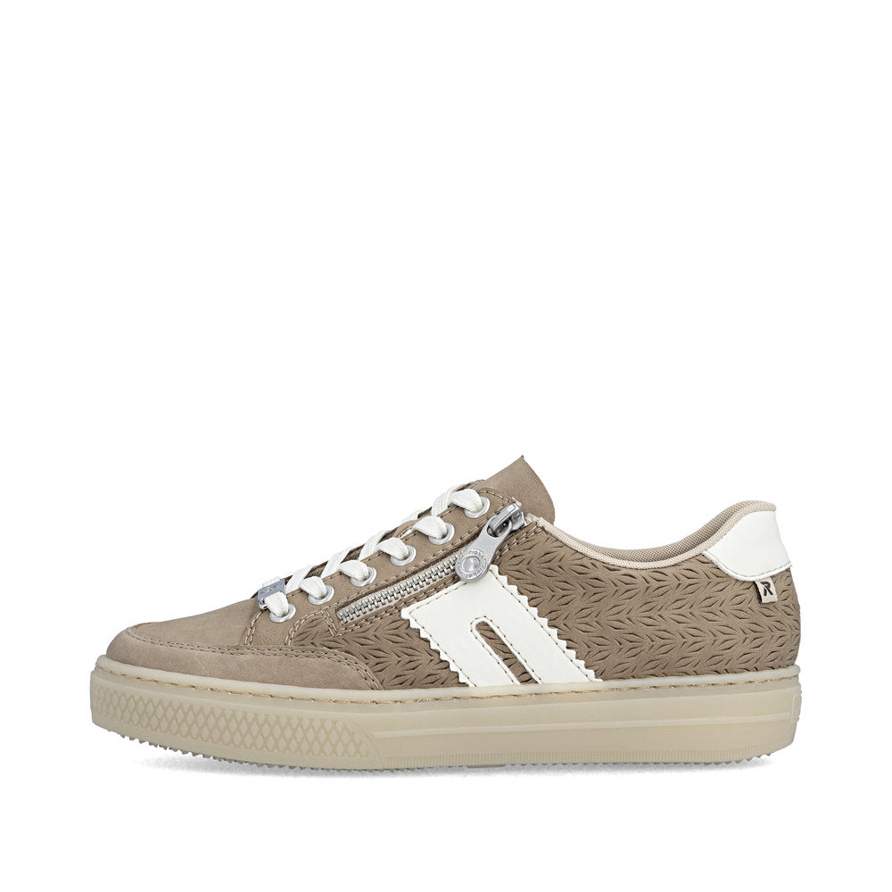 Rieker Sport L590320 Womens Beige Platform Trainer