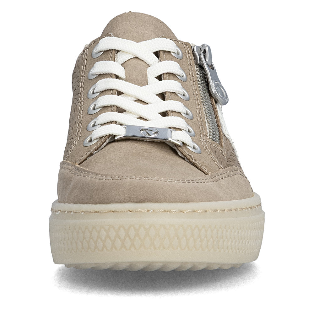 Rieker Sport L590320 Womens Beige Platform Trainer