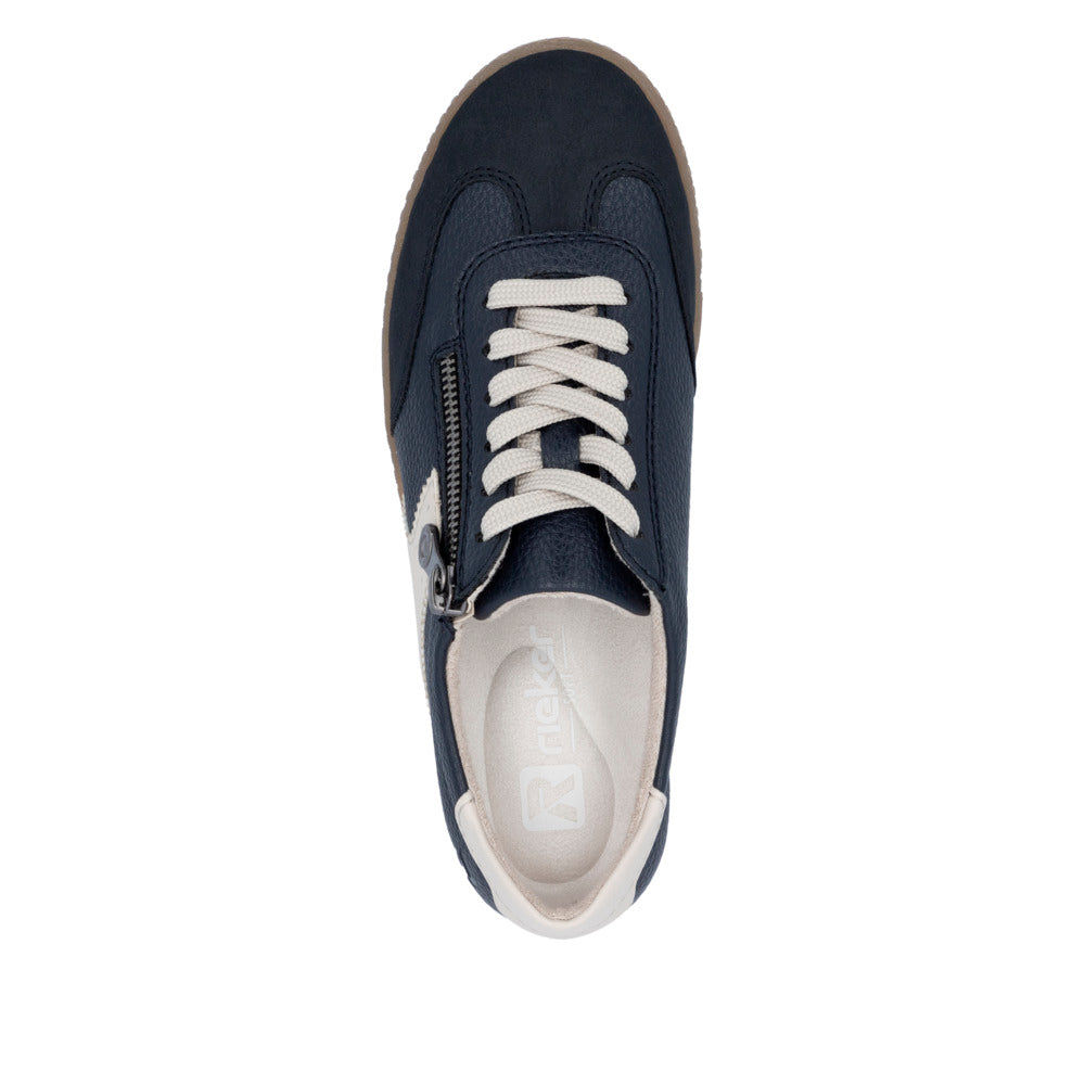 Rieker L970014 Womens Navy Gum Sole Trainer