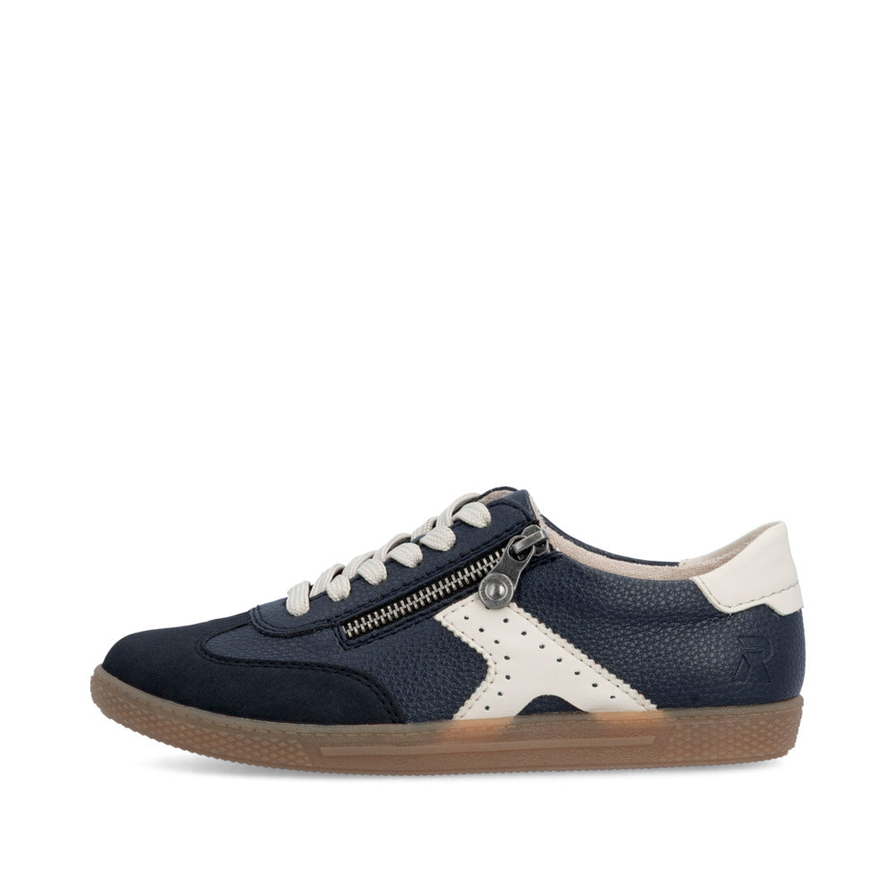 Rieker L970014 Womens Navy Gum Sole Trainer