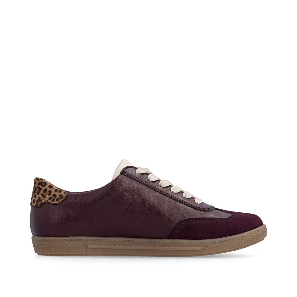 Rieker L970030 Womens Burgundy Gum Sole Trainer