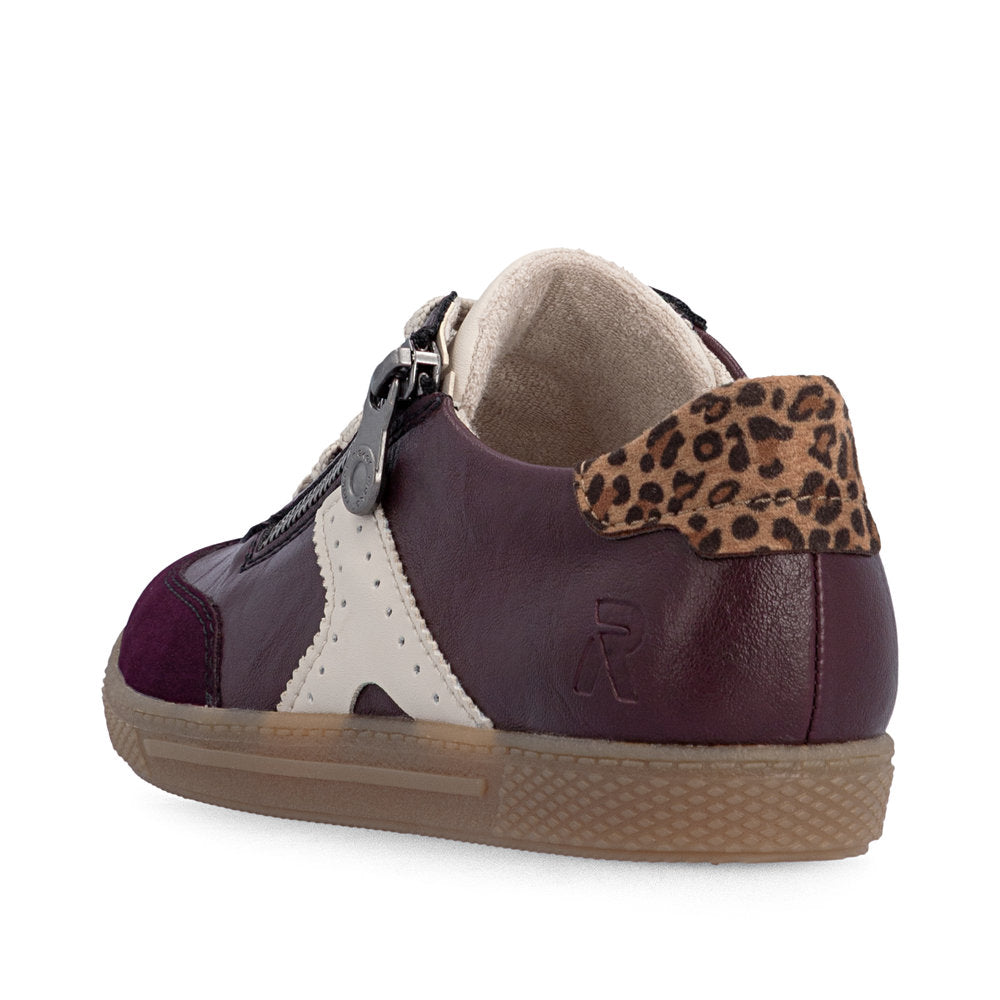 Rieker L970030 Womens Burgundy Gum Sole Trainer